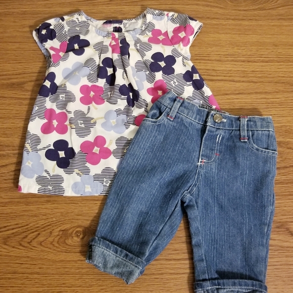 denim outfit baby girl